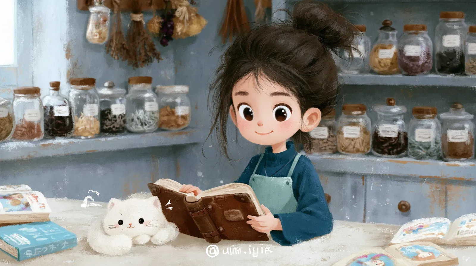 tchitcha. An enchanting cozy illustration of a young woman wi 6eda5896 8c92 4eca abd5 87afec898f7b 0 pour elodie paris avis