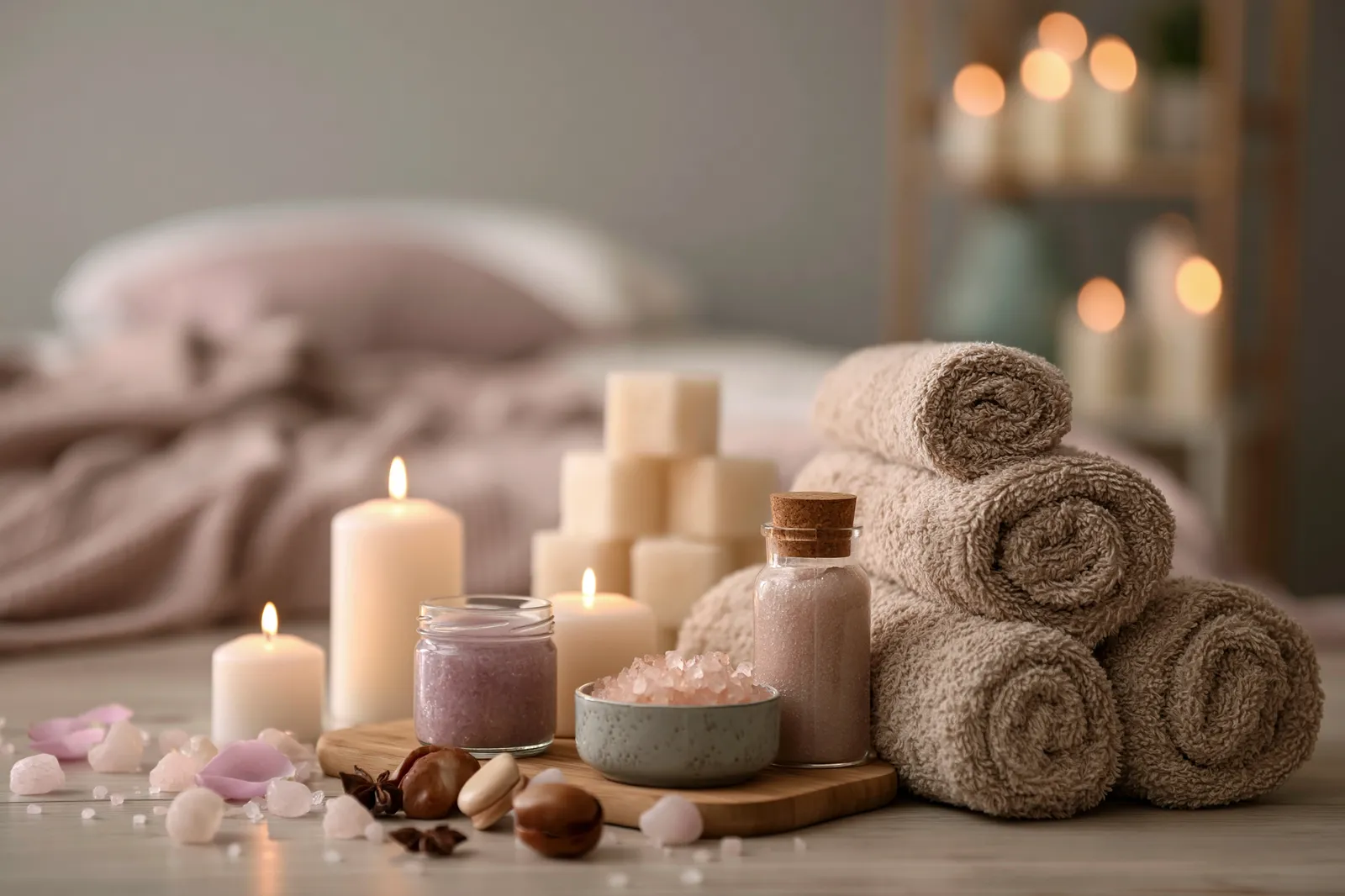 tchitcha. Beautiful spa composition on massage table in welln 2f839427 7e32 43dc 87c0 050140665230 3 pour elodie paris avis