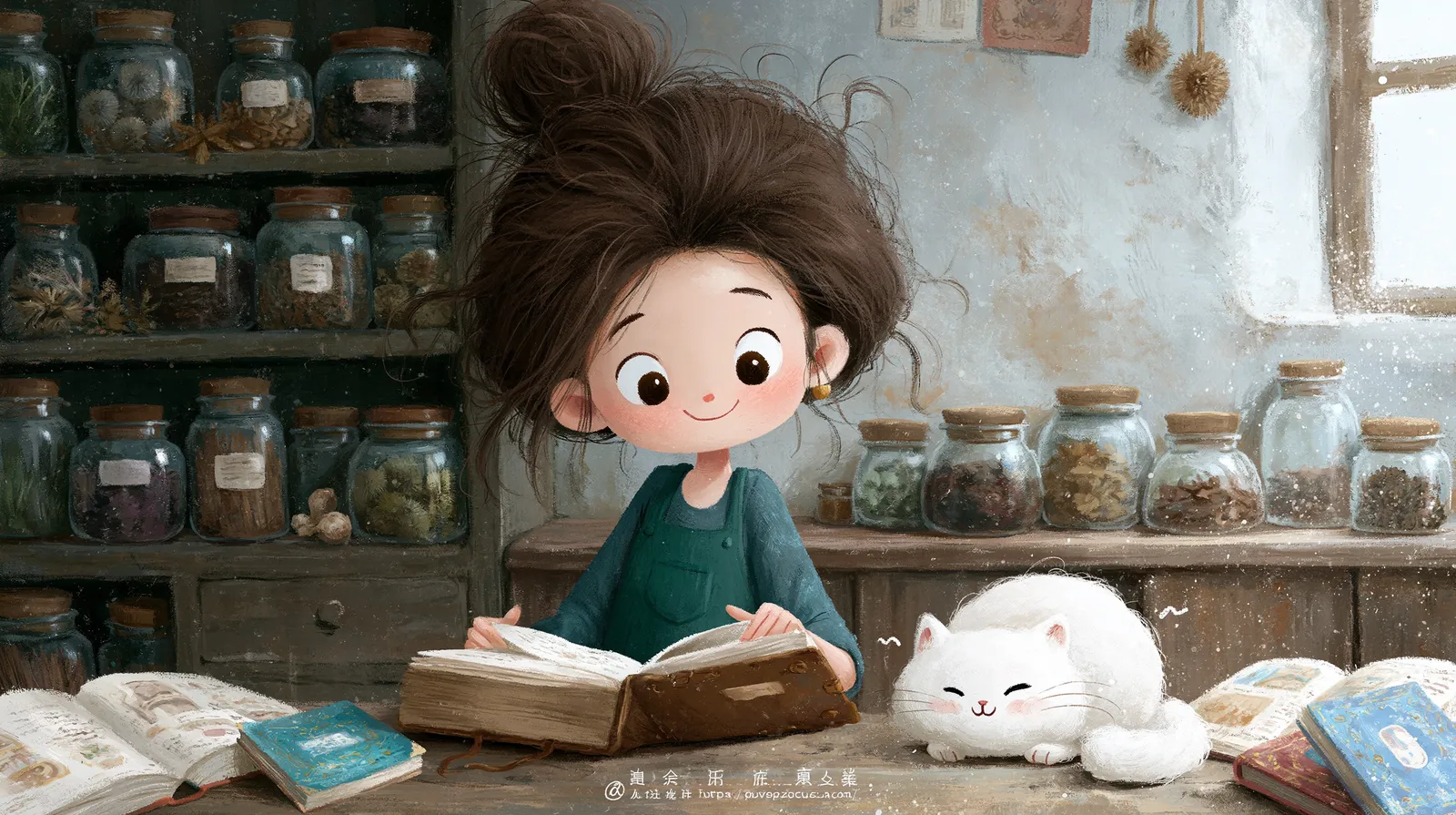 tchitcha. An enchanting cozy illustration of a young woman wi 6eda5896 8c92 4eca abd5 87afec898f7b 3 pour hyperpilosité